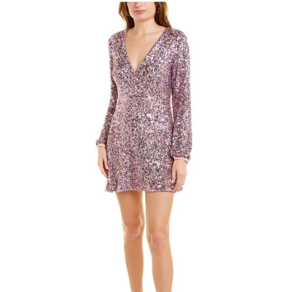 Hutch Demi Lilac Multicolor Sequin Dress